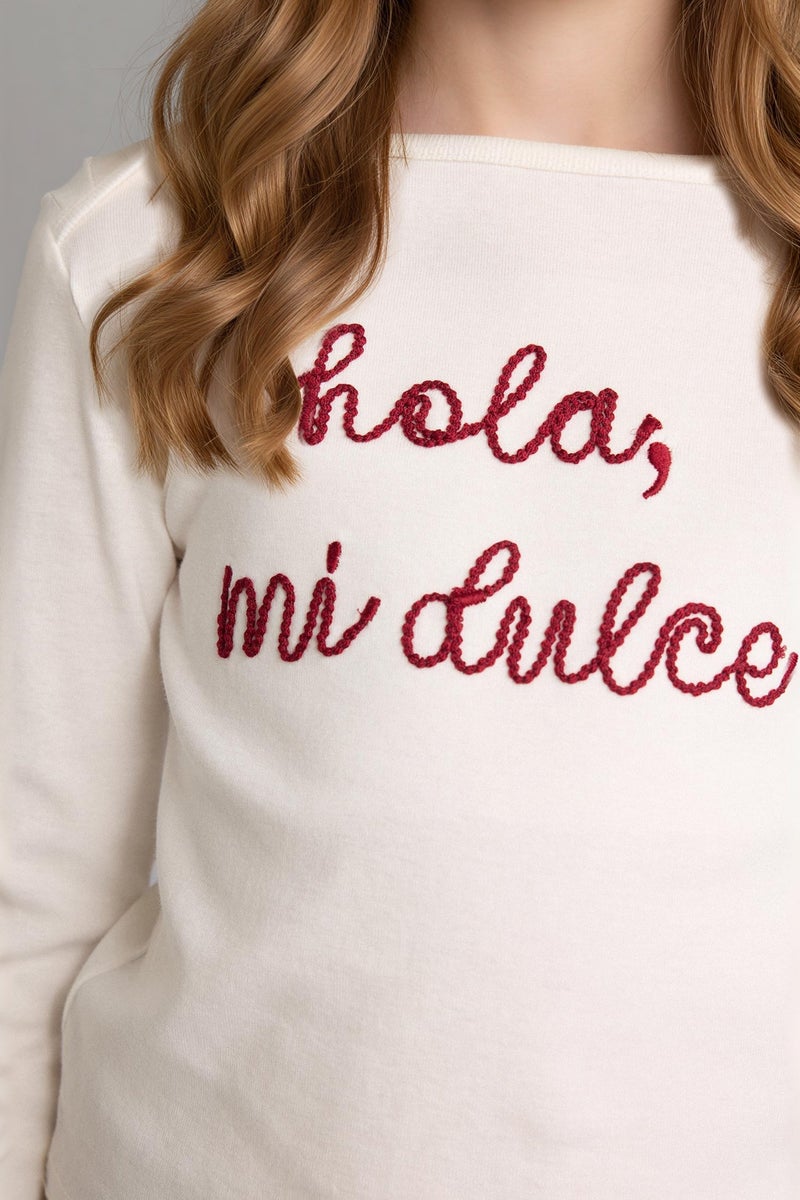 ديفاكتو تيشيرت بناتي نص كم مضلع بطبعة شعار بياقة مستديرة - Image 4